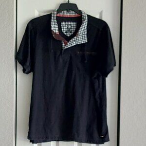 CAVi Short Sleeve Black Polo Top Women's Size XL